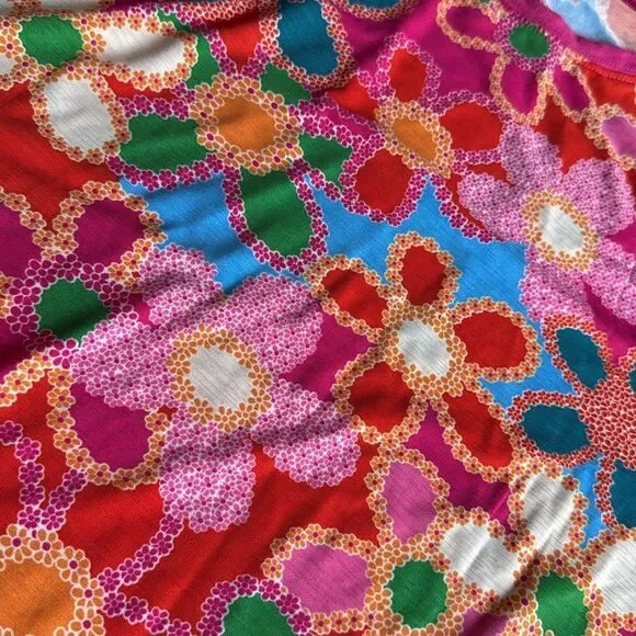 Colorful Floral Women’s L Stretchy shirt - Picture 2 of 4